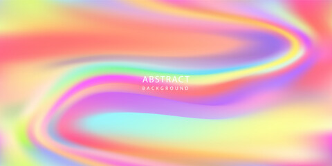 Iridescent holographic abstract rainbow seamless pattern. Vibrant background in 80s and 90s style. Tie dye art gradient effect. Unicorn wallpaper. Fairy tale backdrop.