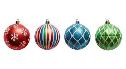 christmas balls isolated on white