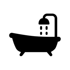 A bathtub icon representing relaxation, cleansing, and personal comfort. Ideal for bathroom graphics, spa themes, or home-focused layouts that emphasize calm, hygiene, and soothing daily routines.