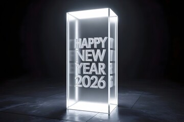 Celebrate the upcoming year with a brilliant Happy New Year 2026 crystal display
