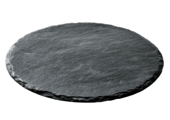 Rough, oval slate plate with natural, chipped edges