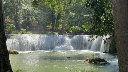 Obraz premium waterfall in the forest at Khao Yai, Thailand 