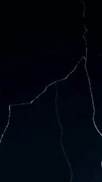 portrait of lightning bolt on black background