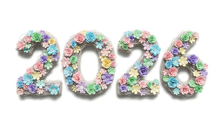 pink holiday text design with decorative letters