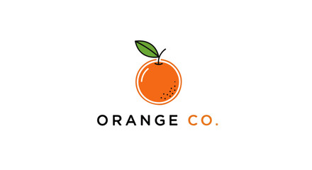 Orange Corporate Logo – Fresh Citrus Branding, Agriculture Farming, Organic Fruit Identity