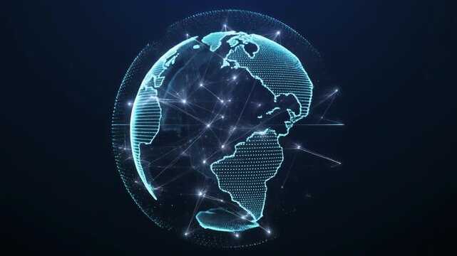 Global AI Network Motion Background