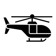 Aircraft Helicopter Icon Minimal Design.