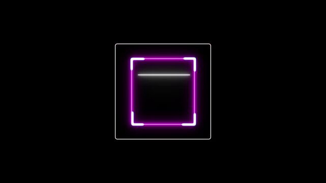 Scanning the QR code icon animation, QR code being scanning concept. lock secure security icon .