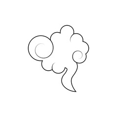 Oriental Clouds Icon in Flat Design. Isolated on White Background. Vector Illustration