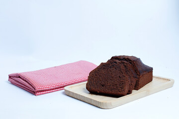 chocolate Pound cake on a plate