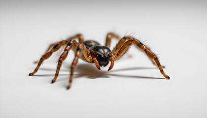 An insect with a prominent antennae structure stands out against a white background.