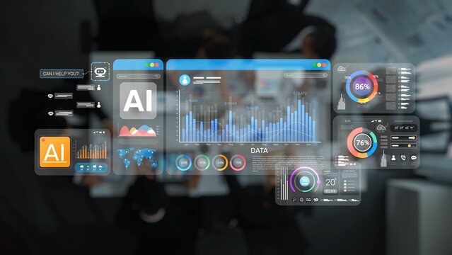 Capture the essence of modern data analytics with this image showcasing interactive dashboards and real-time visual insights to empower business decisions. Raster