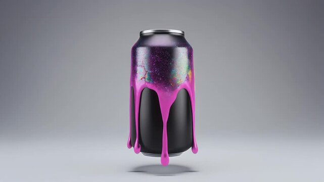 Cosmic Sludge Energy Drink Can &ndash; Neon Grunge Void Edition