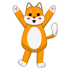 Obraz premium Baby Dog Character in Cartoon Design Style. Vector Illustration