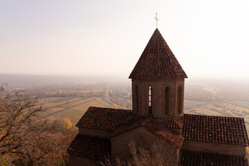 Temple of Caucasian Albania in Azerbaijan. City of Gakh. Azerbaijan.