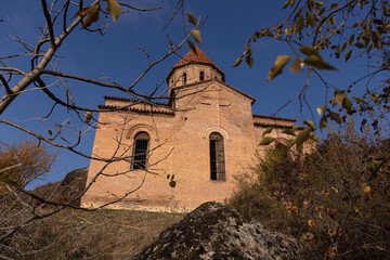 Temple of Caucasian Albania in Azerbaijan. City of Gakh. Azerbaijan.