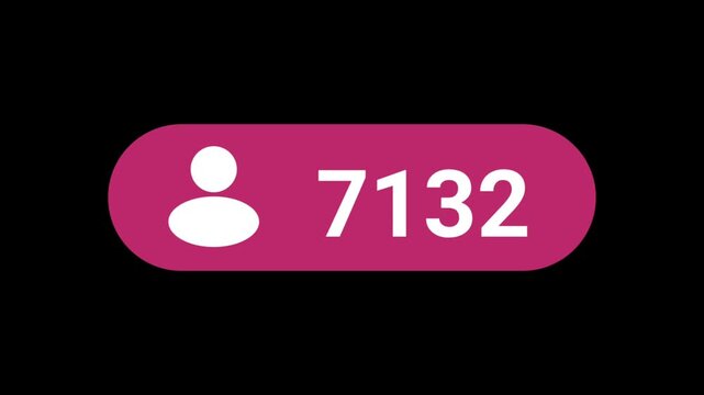 Motion viewer number count icon. Viewer count animation. Viewer count footage. Technology icon motion graphic. Motion icon element.