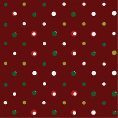 Seamless pattern of Christmas polka dot grid pattern