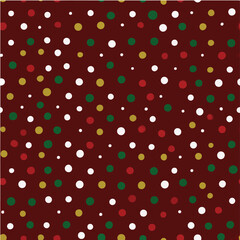 Seamless pattern of Christmas polka dot grid pattern
