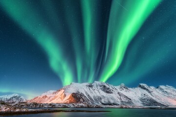 Aurora borealis. Lofoten islands, Norway. Aurora - 1