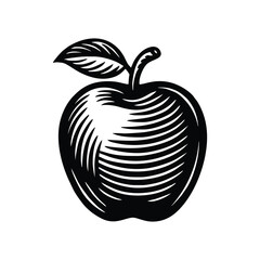 illustration of a single fresh apple fruit.