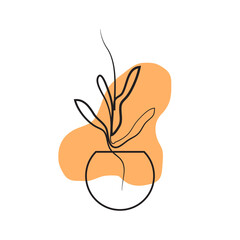 Aesthetic Line Art Vase