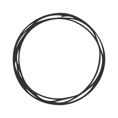 Circular grunge frame. Round paint stroke frame