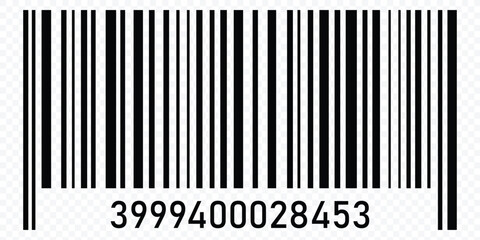 Barcode Icon Isolated on White Background for Product and Retail. Fake line barcode icon design, price, and product detail code. eps 10