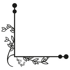 Leaf Line Corner Decoration