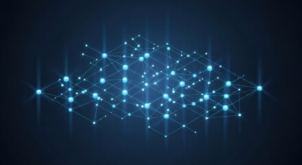 Fototapeta premium Abstract Network Connection - A Digital Web of Interconnected Nodes.