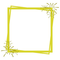 New Year Frame With Fireworks