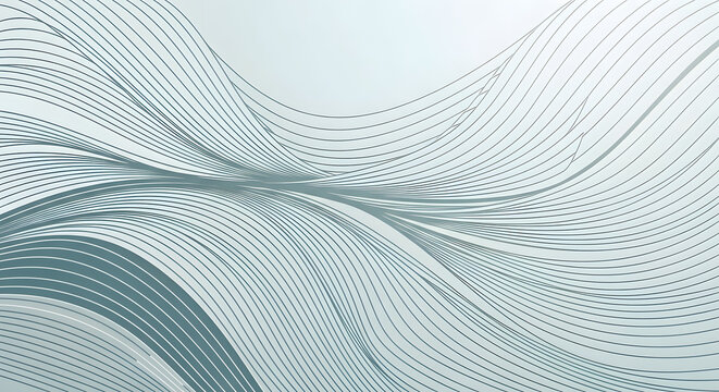 Smooth flowing abstract lines pattern on light gray background