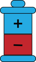 Fototapeta premium vector illustration of a battery