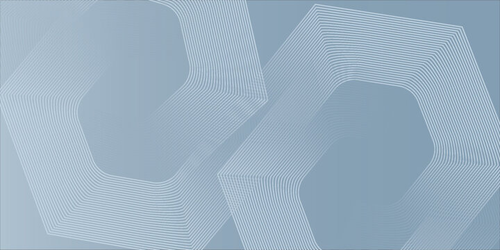 Abstract hexagon lines on gray background. Geometric stripe line art design modern eps 10.