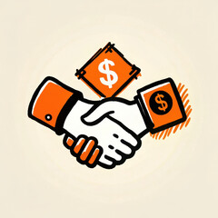 Handshake symbolizing banking and payments, representing trust and financial transactions in modern context