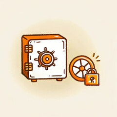 Secure safe with combination lock symbolizes currency protection and security in financial matters