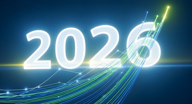 New Year 2026 Financial Line Graph Concept - Powered by Adobe