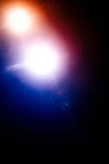 Abstract Natural Far double star on the black background