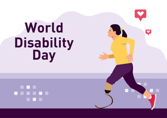 Fototapeta premium World Handicapped Day Vector Image 