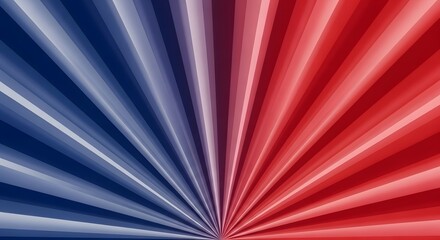 Abstract Red Blue Radial Burst Lines Patriotic Background
