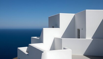 A 3D conceptual design of an architecture model shows a stairway to the sky of a modern building