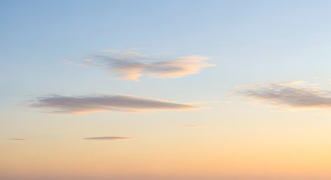 Beautiful Pastel Sunset Sky Gradient Soft Clouds Background