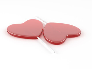 Heart shape lollipops