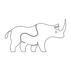 Rhino Line Art