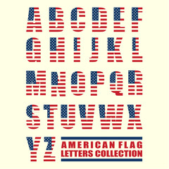 SET AMERICAN FLAG LETTERS