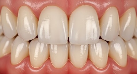 Close Up View of Natural Teeth with Healthy Gums Displaying Dental Anatomy and Oral Hygiene for Smiling Confidence and Perfect Smile Exactly 200 Characters