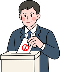 투표 장려하는 남자