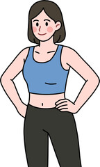 포즈를 취하는 여성