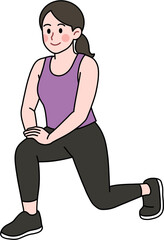 스트레칭하는 여자