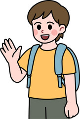 인사하는 어린이